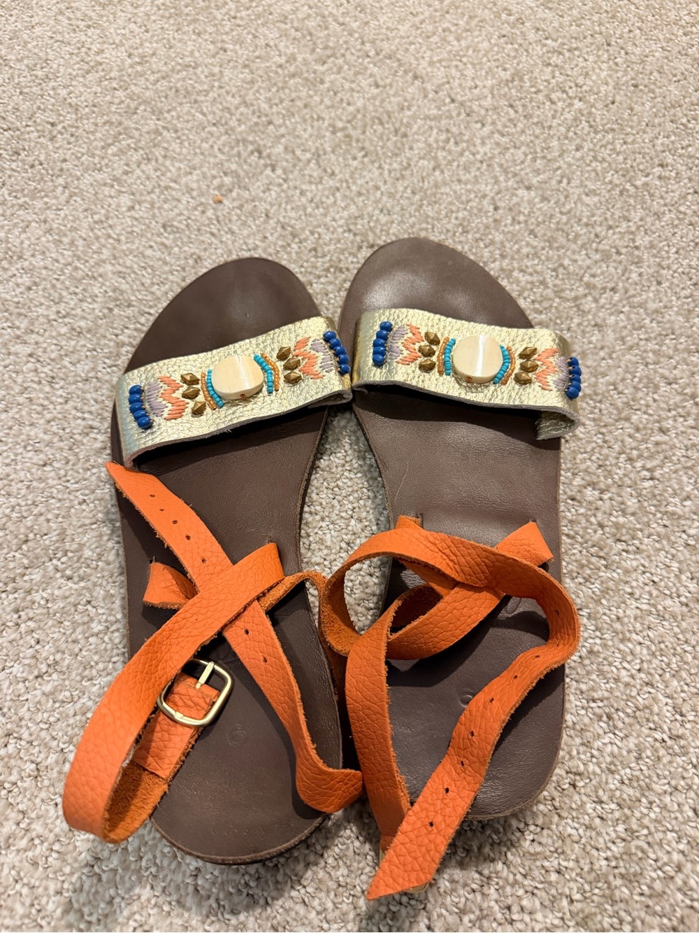 Women’s Sseko Custom Handbeaded Ankle Strap Sandals